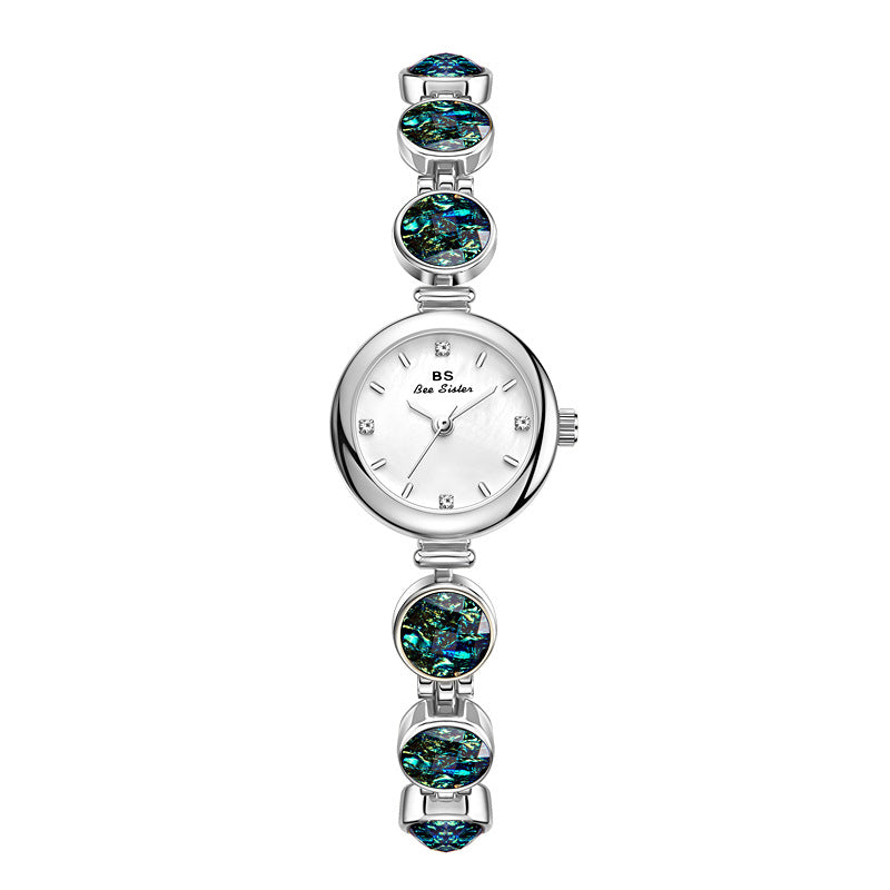 Elegant Malachite Bead Quartz Women Watch