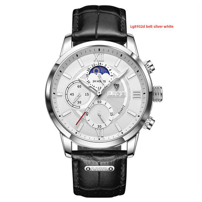 Mens Quartz Watch Luminous Waterproof Stainless Steel