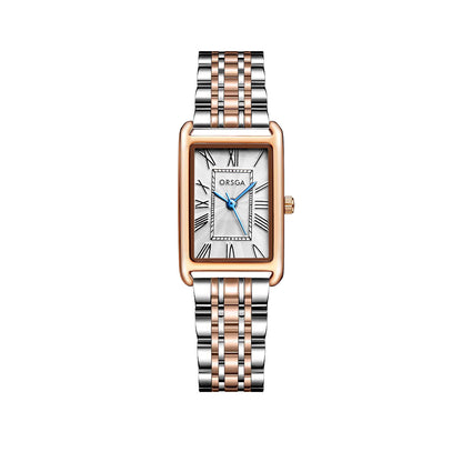 Women Square Stainless Steel Quartz Watch