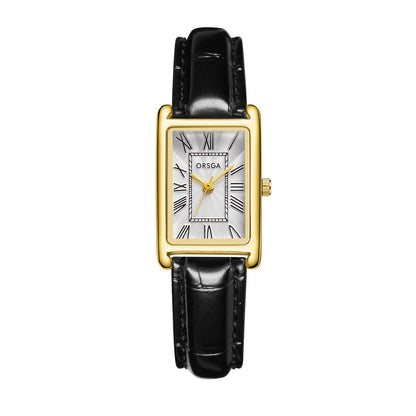 Women Square Stainless Steel Quartz Watch