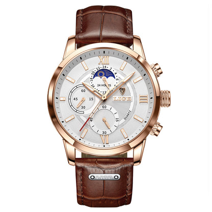 Mens Quartz Watch Luminous Waterproof Stainless Steel