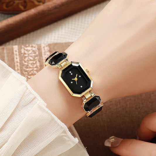 Square Crystal Quartz Watch