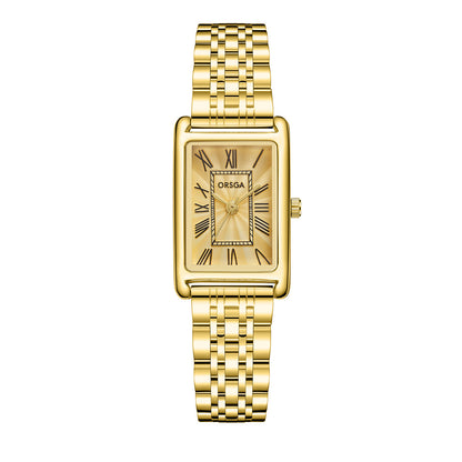 Women Square Stainless Steel Quartz Watch