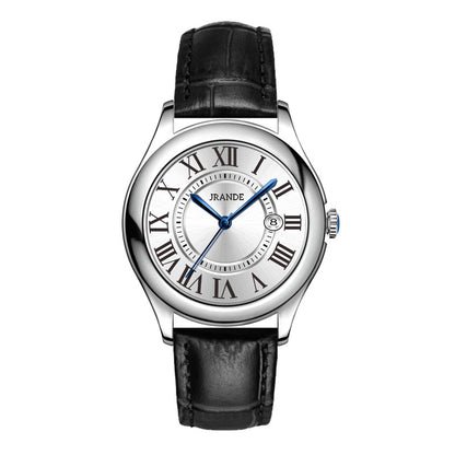 Jrande Leather Strap Quartz Couple Watches