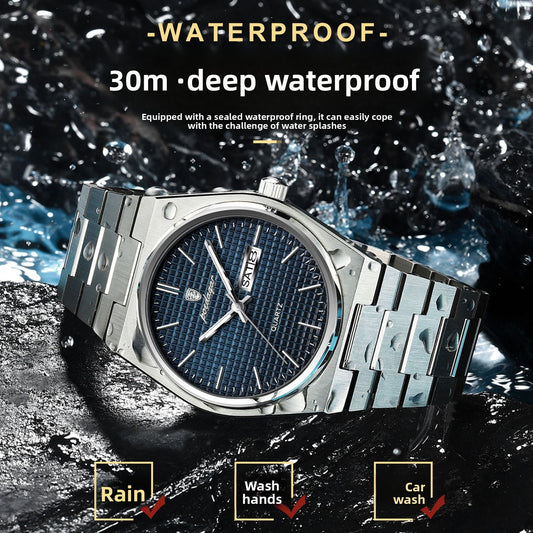 Ultra-Thin Men's Quartz Watch with Calendar