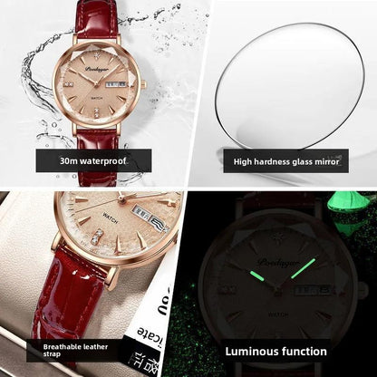 Waterproof Luminous Women Calendar Watch