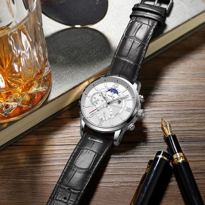 Mens Quartz Watch Luminous Waterproof Stainless Steel