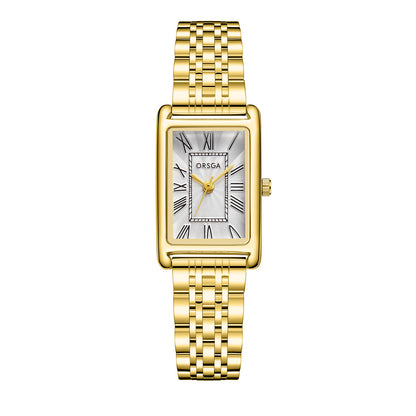 Women Square Stainless Steel Quartz Watch