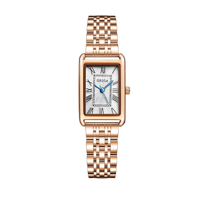 Women Square Stainless Steel Quartz Watch