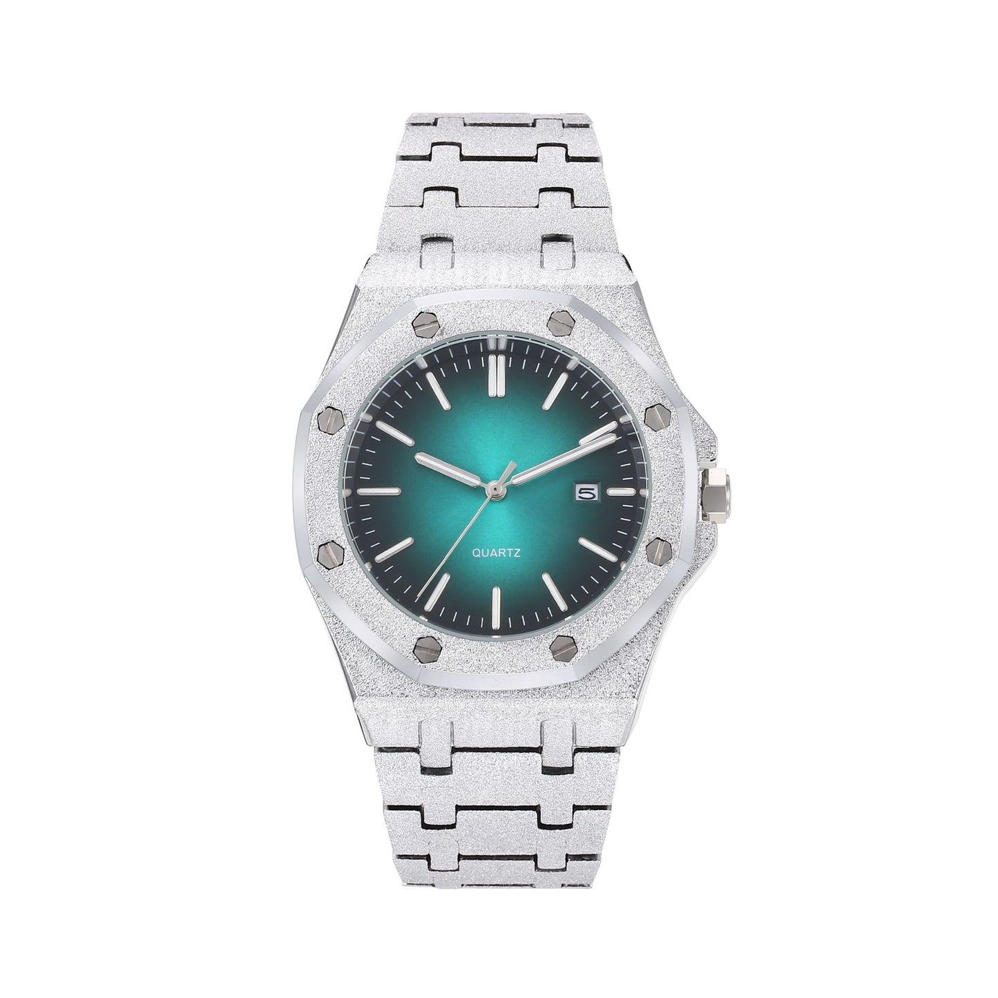 Frost Gold Octagonal Dial Waterproof Luminous Quartz Watch