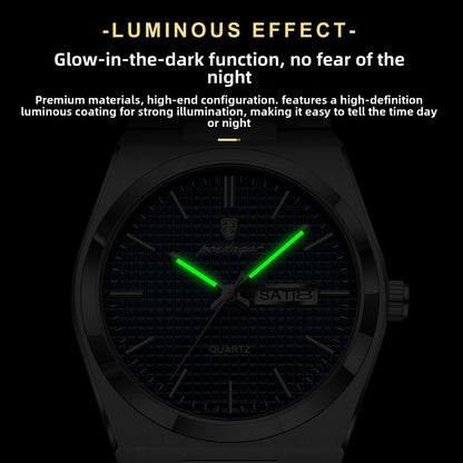 Ultra-Thin Men's Quartz Watch with Calendar