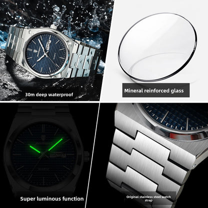 Ultra-Thin Men's Quartz Watch with Calendar