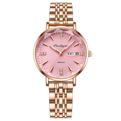 Waterproof Luminous Women Calendar Watch