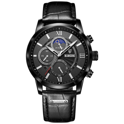 Mens Quartz Watch Luminous Waterproof Stainless Steel